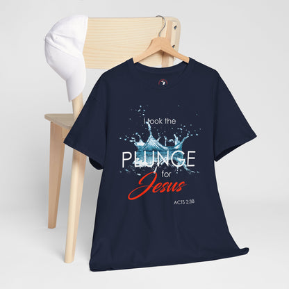 Plunge for Jesus Unisex Heavy Cotton Tee - Faith-Inspired Graphic Shirt