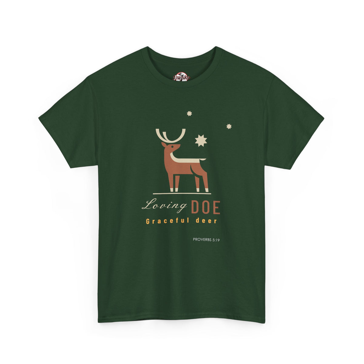 "Loving Doe Graceful Deer" Women's Inspirational Graphic T-Shirt