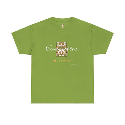 Committed to Jesus Christ Unisex Heavy Cotton Tee