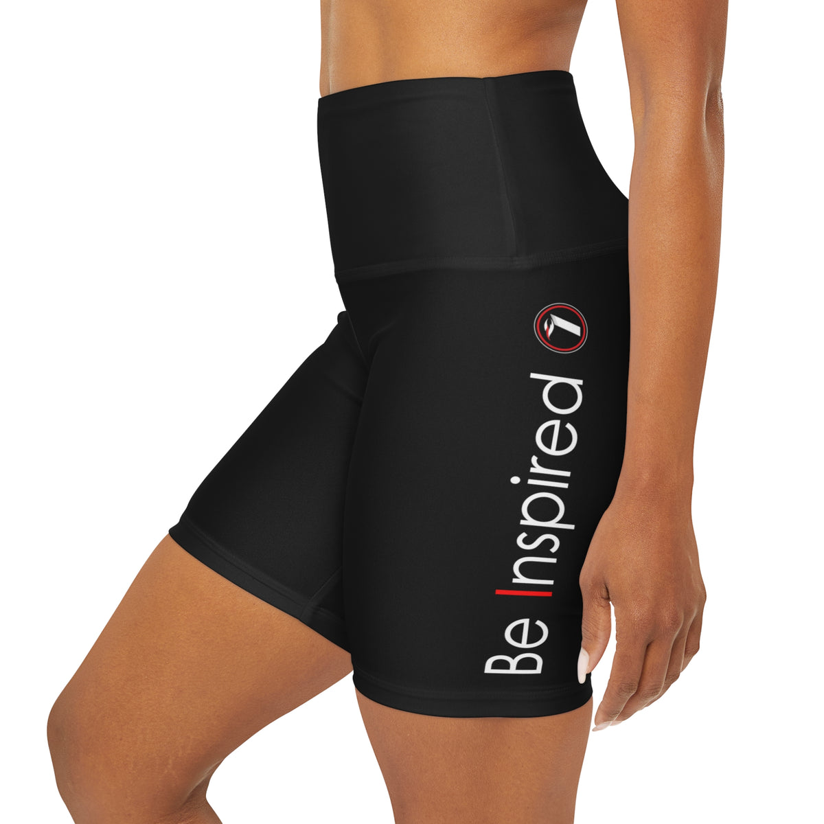 Inspire Wear High Waisted Yoga Shorts (AOP)