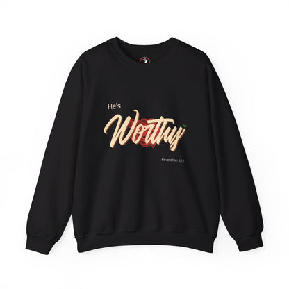 He's Worthy Unisex Heavy Blend™ Crewneck Sweatshirt