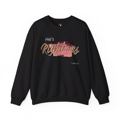 He's Righteous Unisex Heavy Blend™ Crewneck Sweatshirt