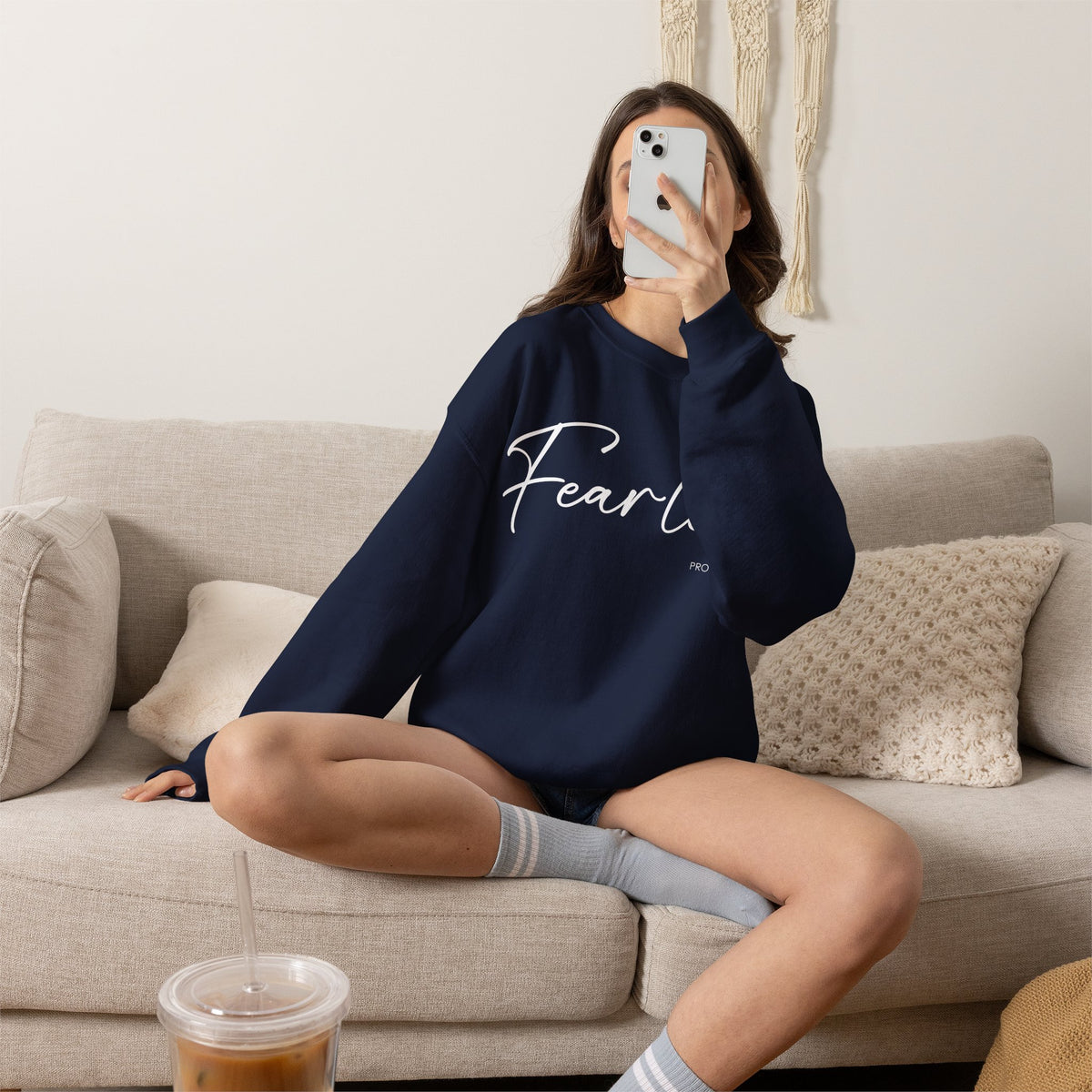 "Fearless" Inspirational Crewneck Sweatshirt — (Proverbs 31)