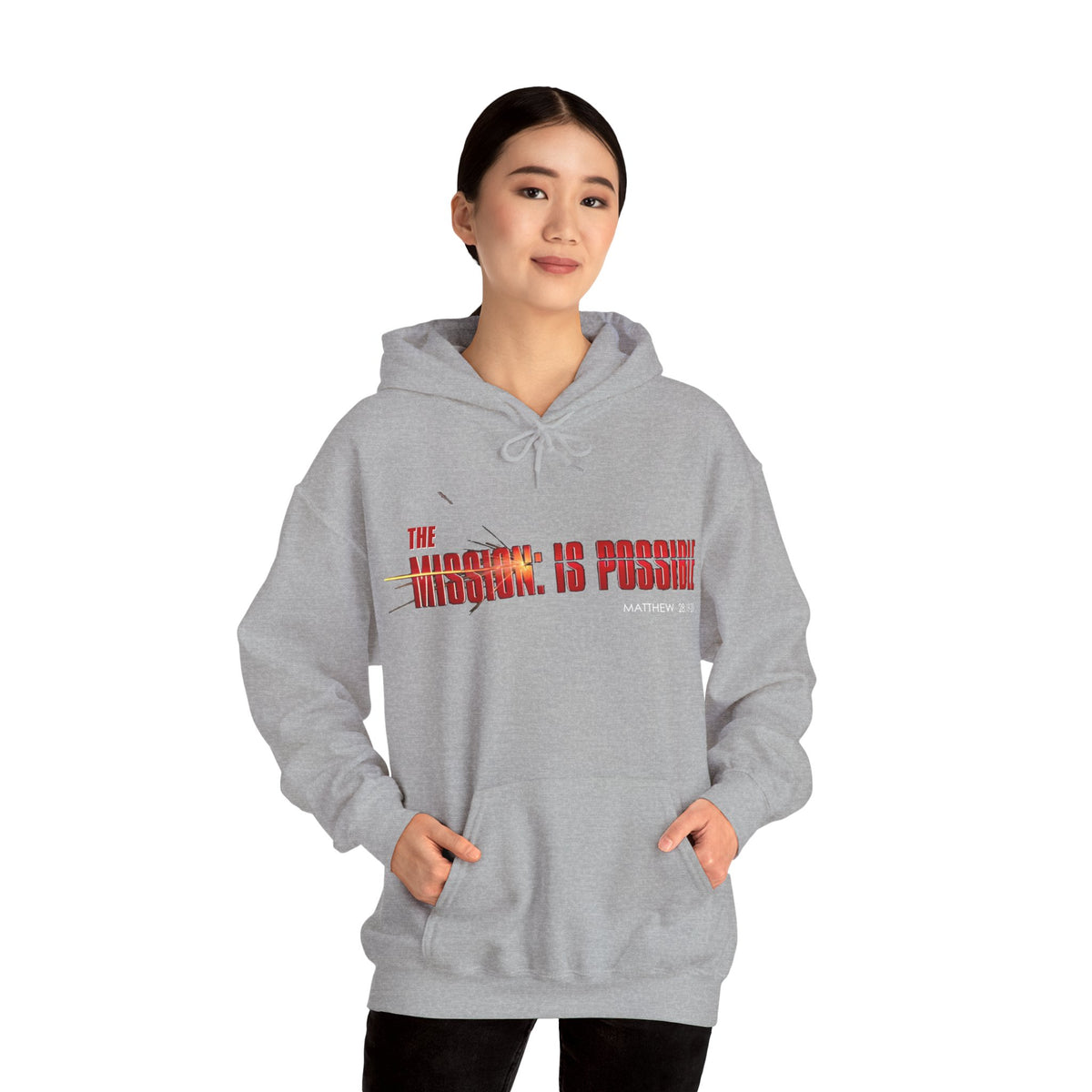 "The Mission is Possible" Motivational Pullover Hoodie