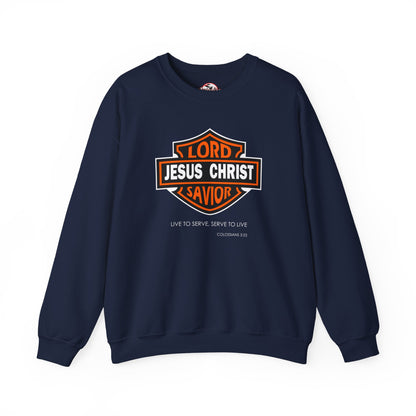 "Jesus Christ Lord and Savior" Motivational Crewneck Sweatshirt