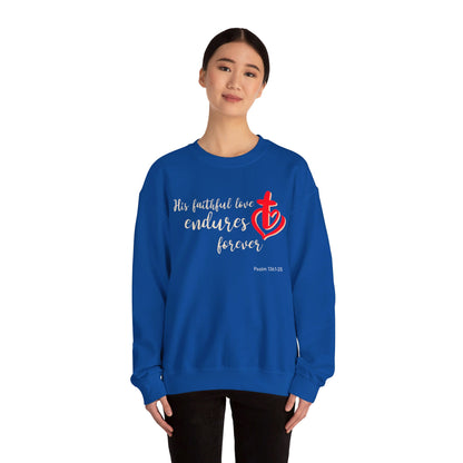 His Faithful Love Unisex Heavy Blend™ Crewneck Sweatshirt