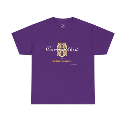 Committed to Jesus Christ Unisex Heavy Cotton Tee