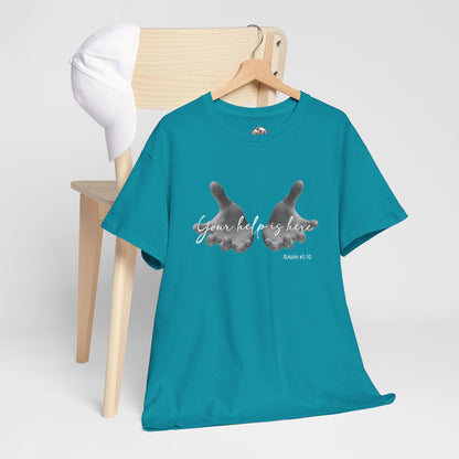 "Your Help Is Here" Women's Crewneck Graphic T-Shirt