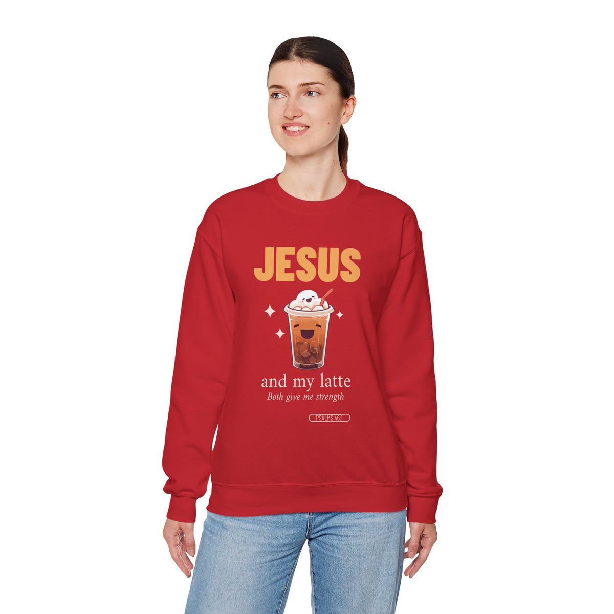 "Jesus and My Latte" Crewneck Sweatshirt