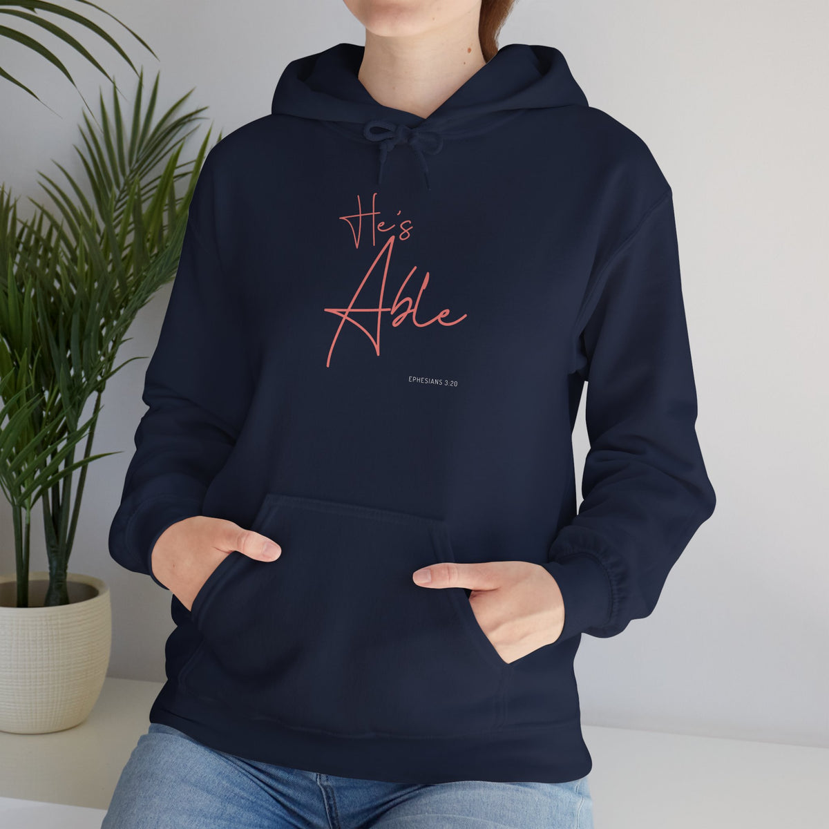 "He’s Able" Faith-Inspired Women's Pullover Hoodie