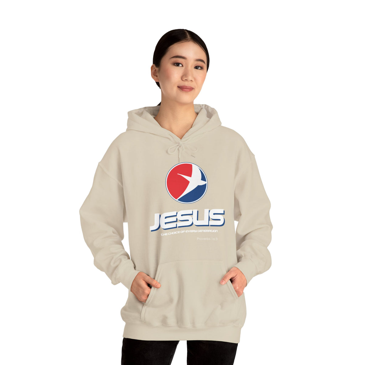 Jesus The Choice Logo Hoodie — Unisex Faith Pullover Hoodie