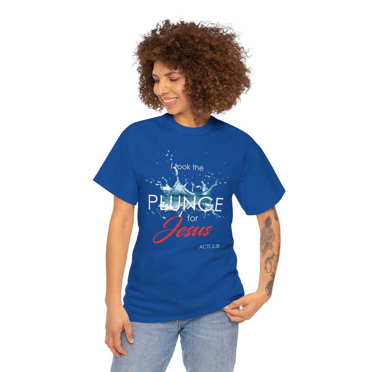 Plunge for Jesus Unisex Heavy Cotton Tee - Faith-Inspired Graphic Shirt