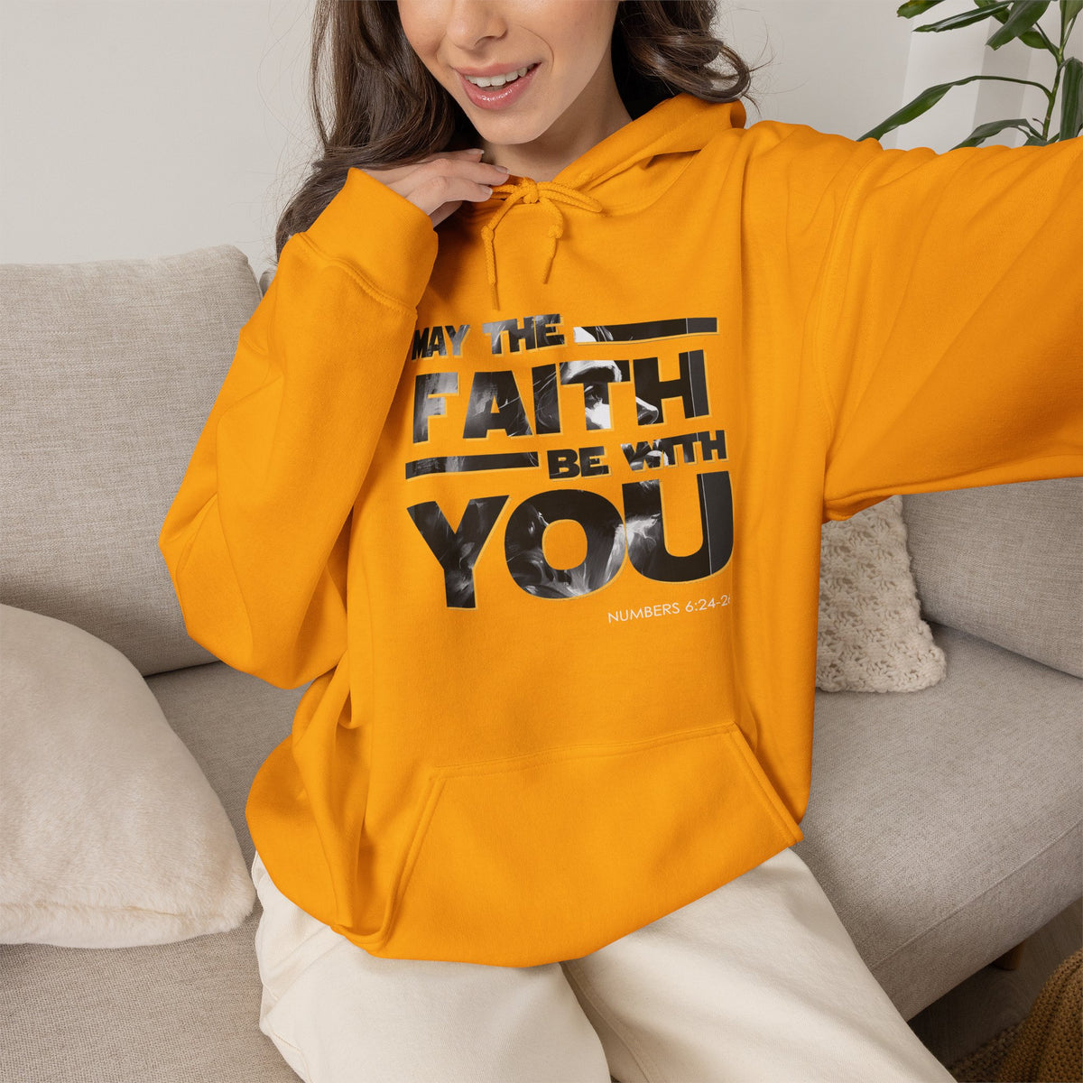 "May the Faith Be With You" Inspirational Pullover Hoodie