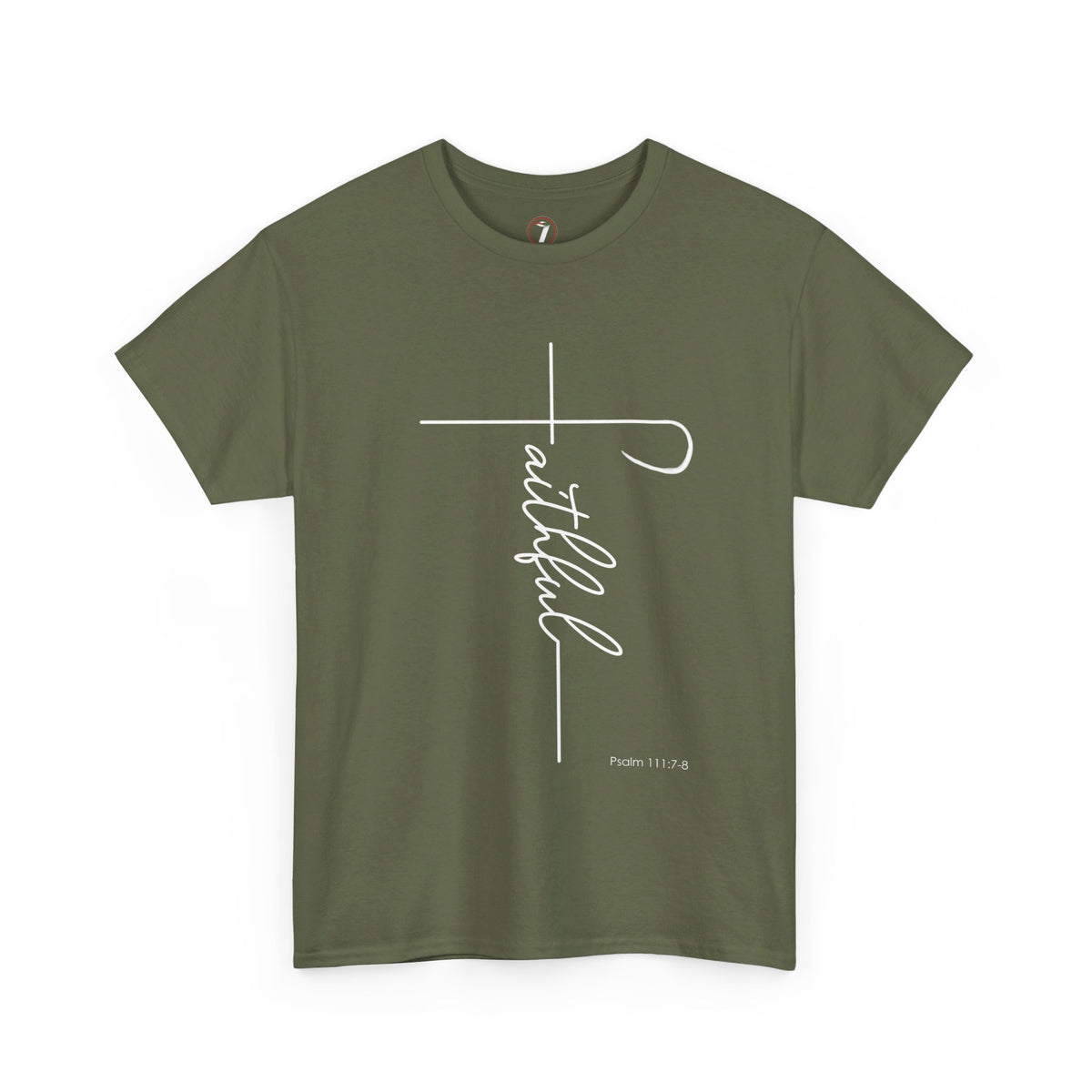 Faithful Fancy Script Unisex Heavy Cotton Tee