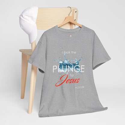 Plunge for Jesus Unisex Heavy Cotton Tee - Faith-Inspired Graphic Shirt