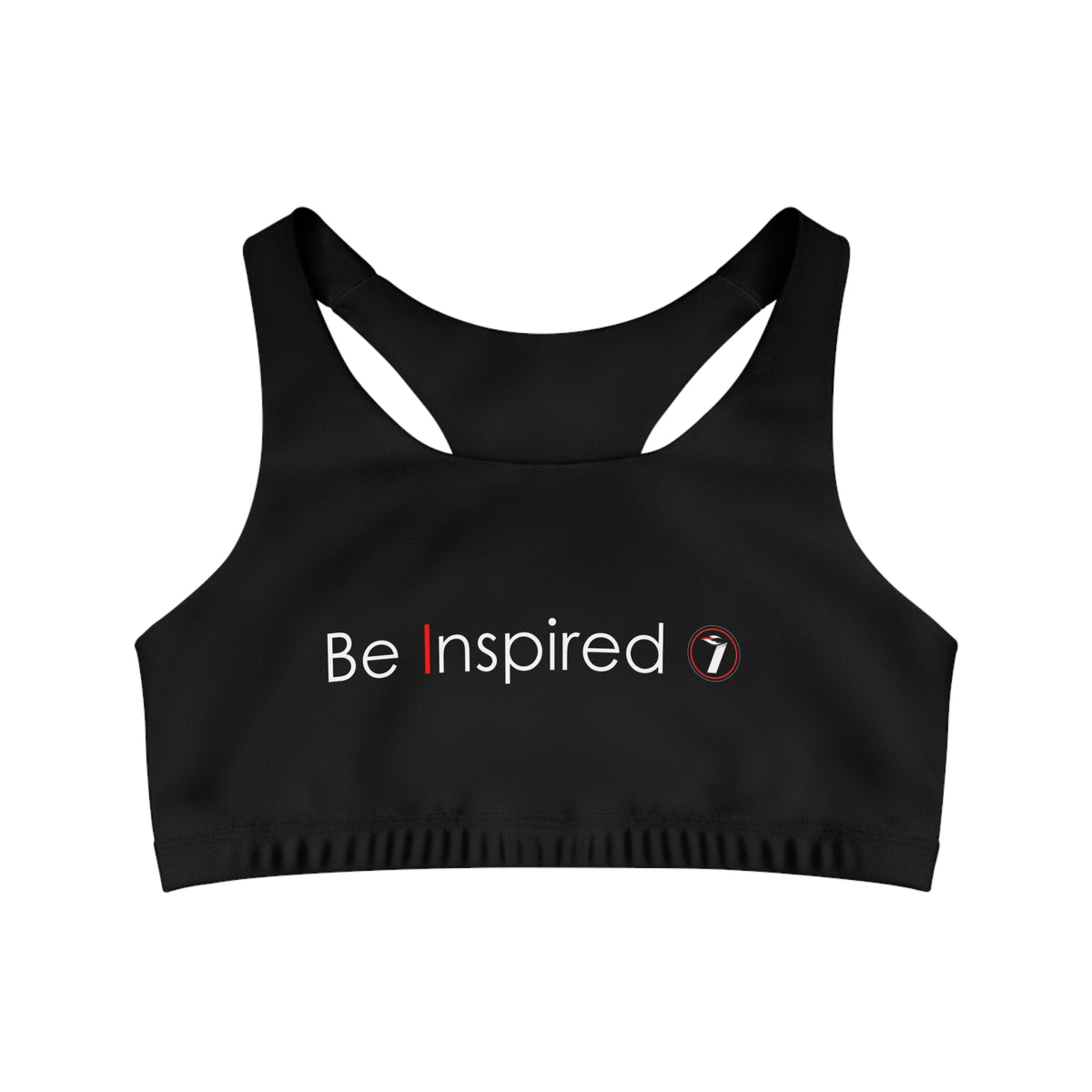 "Be Inspired" Seamless Sports Bra (AOP)