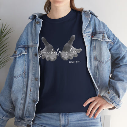 "Your Help Is Here" Women's Crewneck Graphic T-Shirt