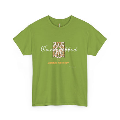 Committed to Jesus Christ Unisex Heavy Cotton Tee