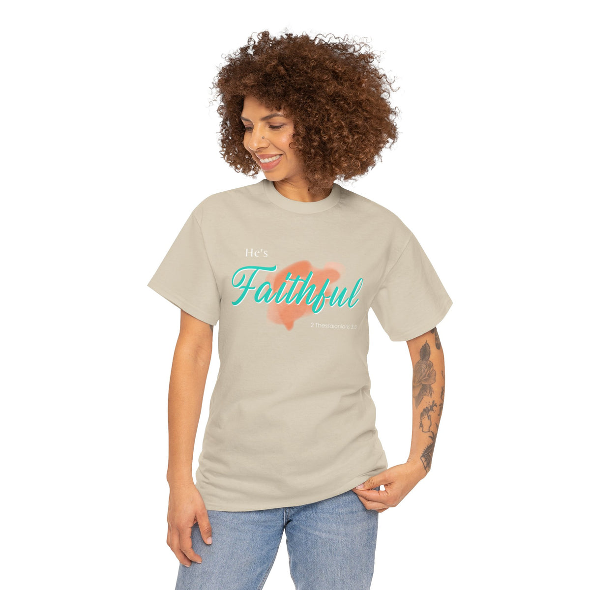 "He’s Faithful" Inspirational Women's T-Shirt