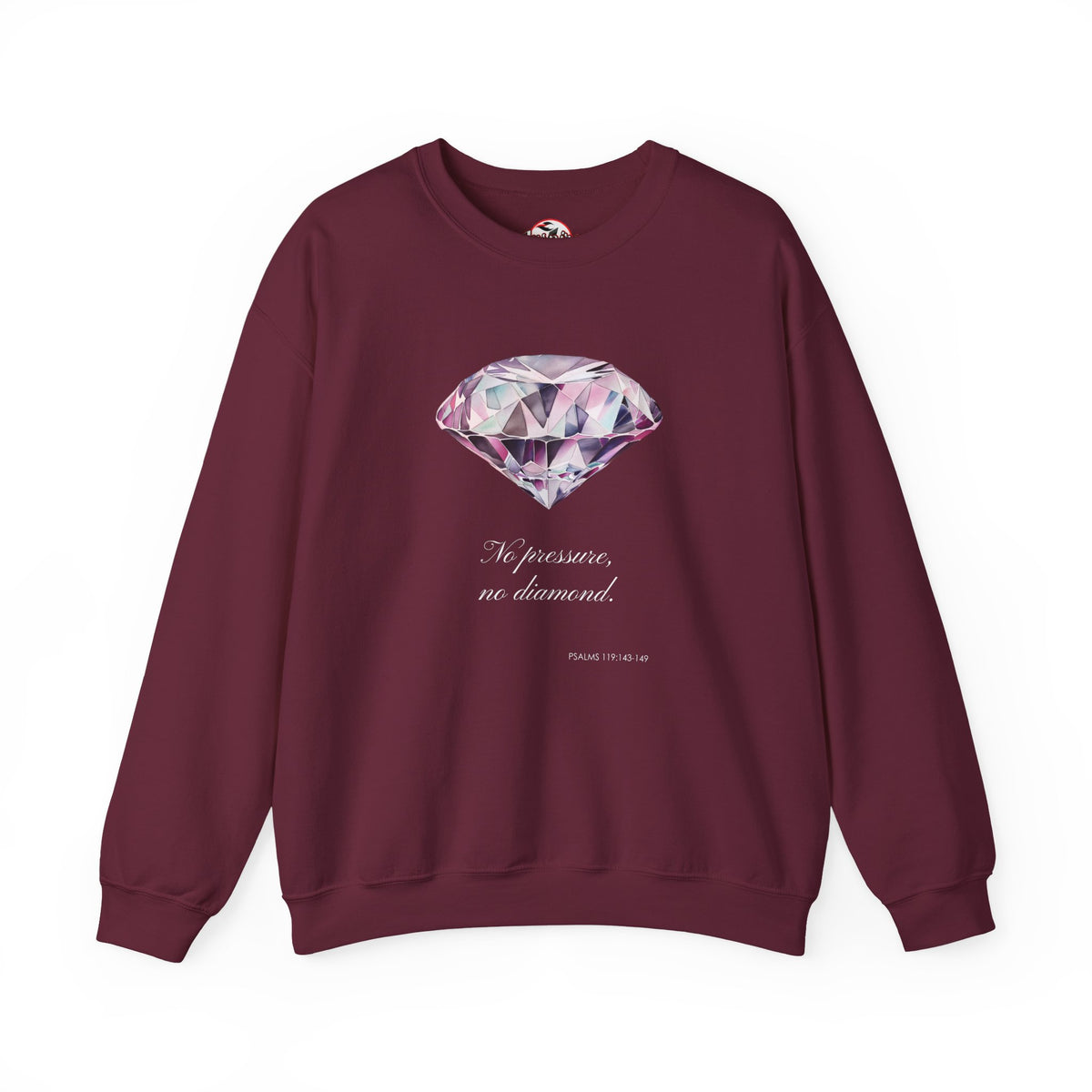"No Pressure, No Diamond" Inspirational Crewneck Sweatshirt