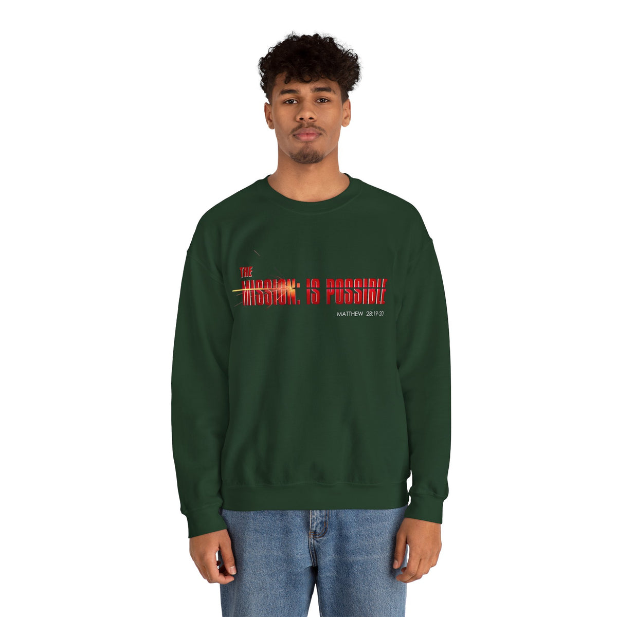 "The Mission is Possible" Motivational Crewneck Sweatshirt