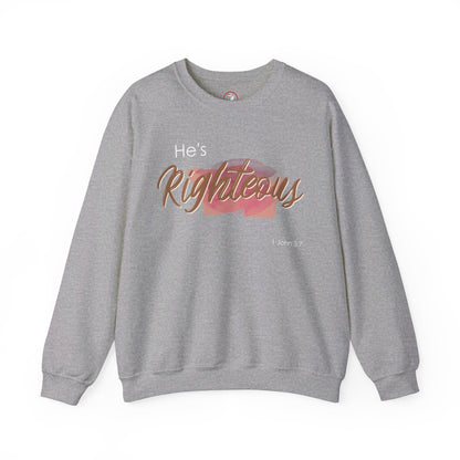 He's Righteous Unisex Heavy Blend™ Crewneck Sweatshirt