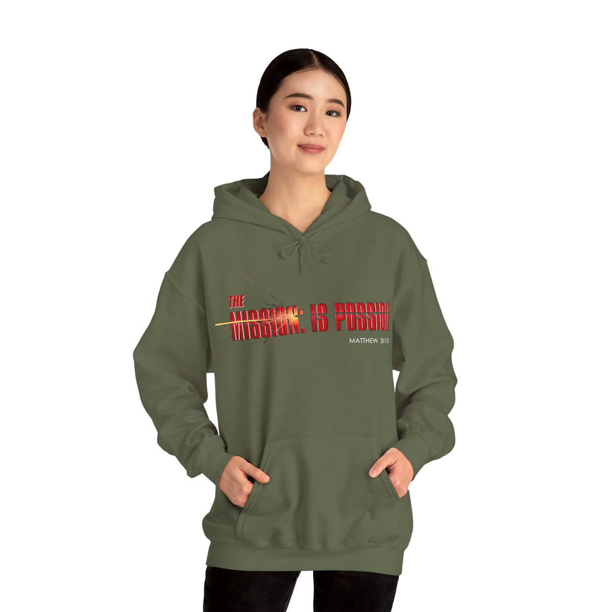 "The Mission is Possible" Motivational Pullover Hoodie