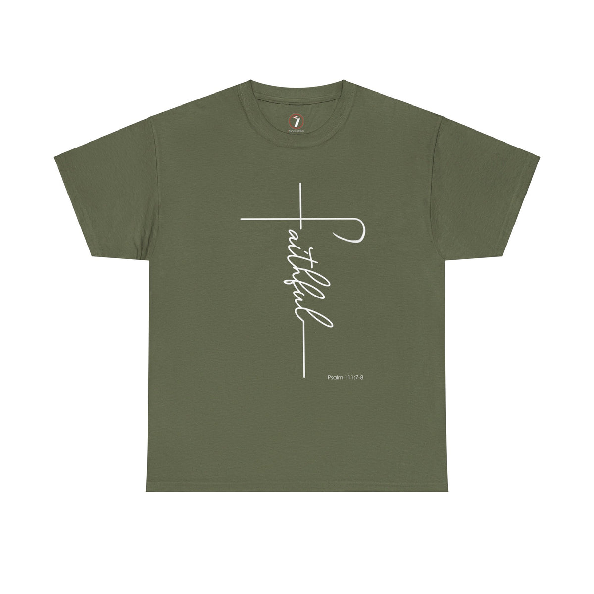 Faithful Fancy Script Unisex Heavy Cotton Tee