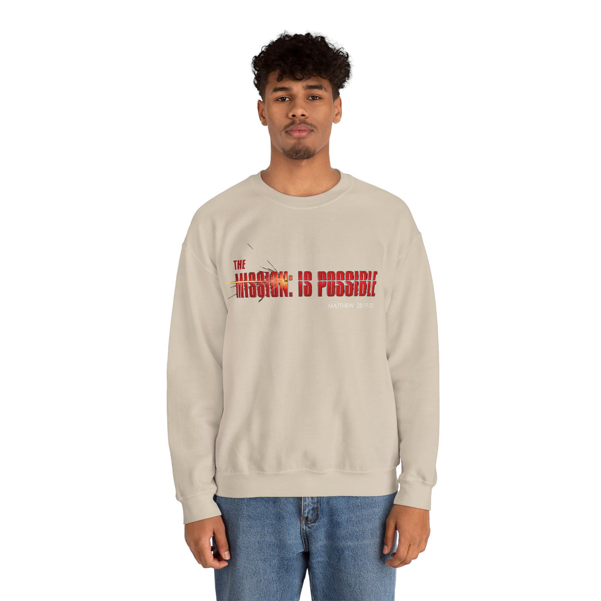 "The Mission is Possible" Motivational Crewneck Sweatshirt