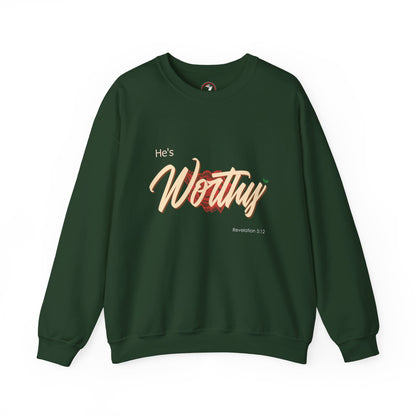 He's Worthy Unisex Heavy Blend™ Crewneck Sweatshirt