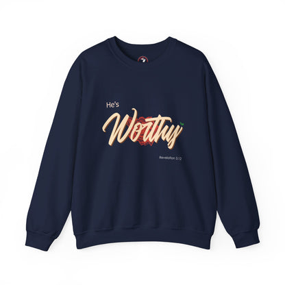 He's Worthy Unisex Heavy Blend™ Crewneck Sweatshirt