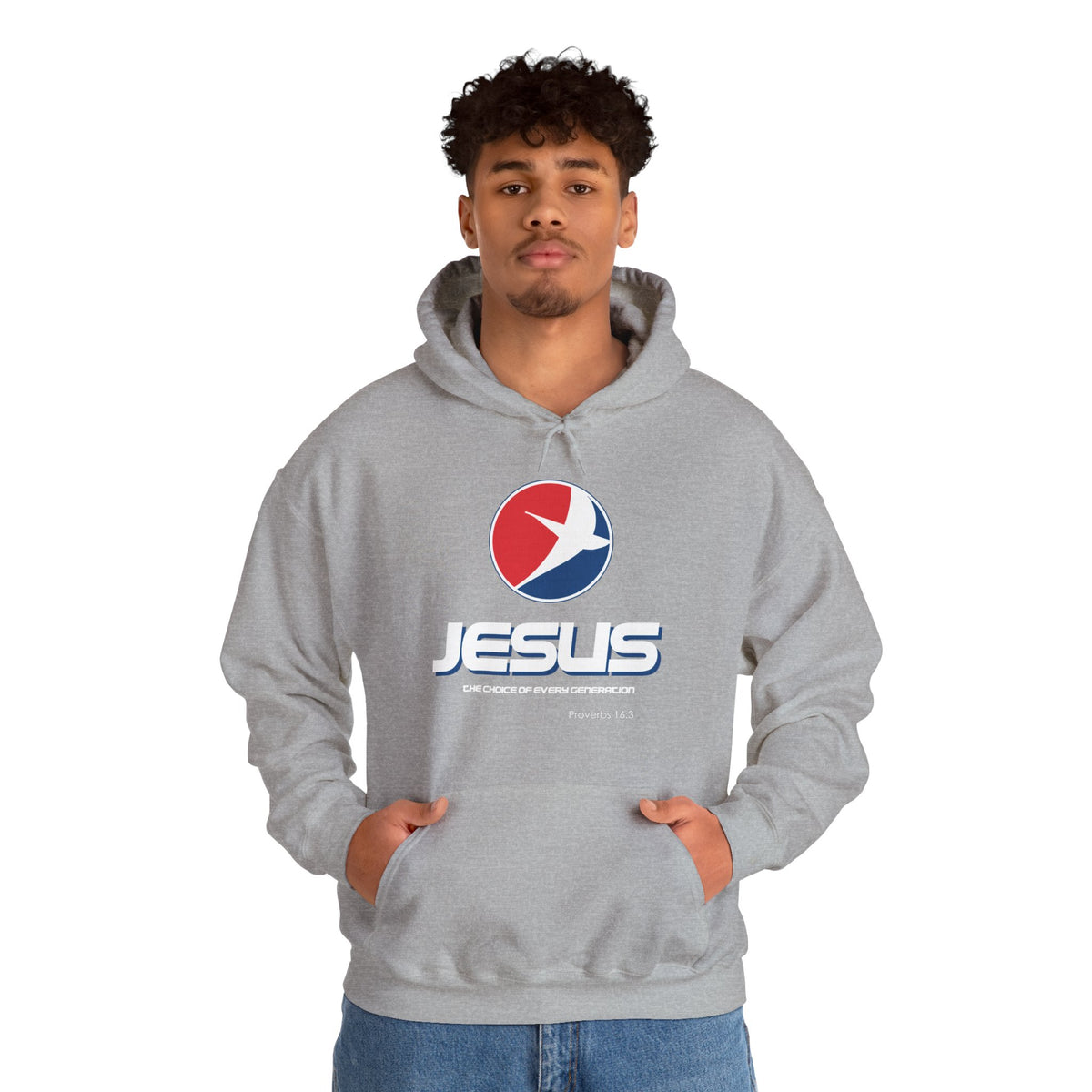 Jesus The Choice Logo Hoodie — Unisex Faith Pullover Hoodie