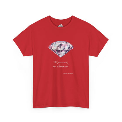 "No Pressure, No Diamond" Women's Inspirational Graphic T-Shirt