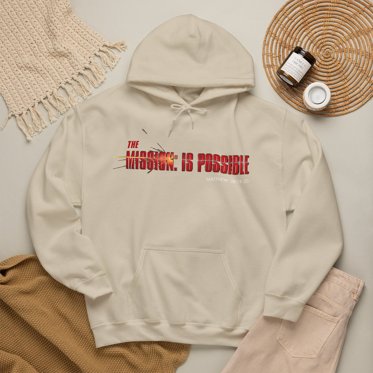 "The Mission is Possible" Motivational Pullover Hoodie
