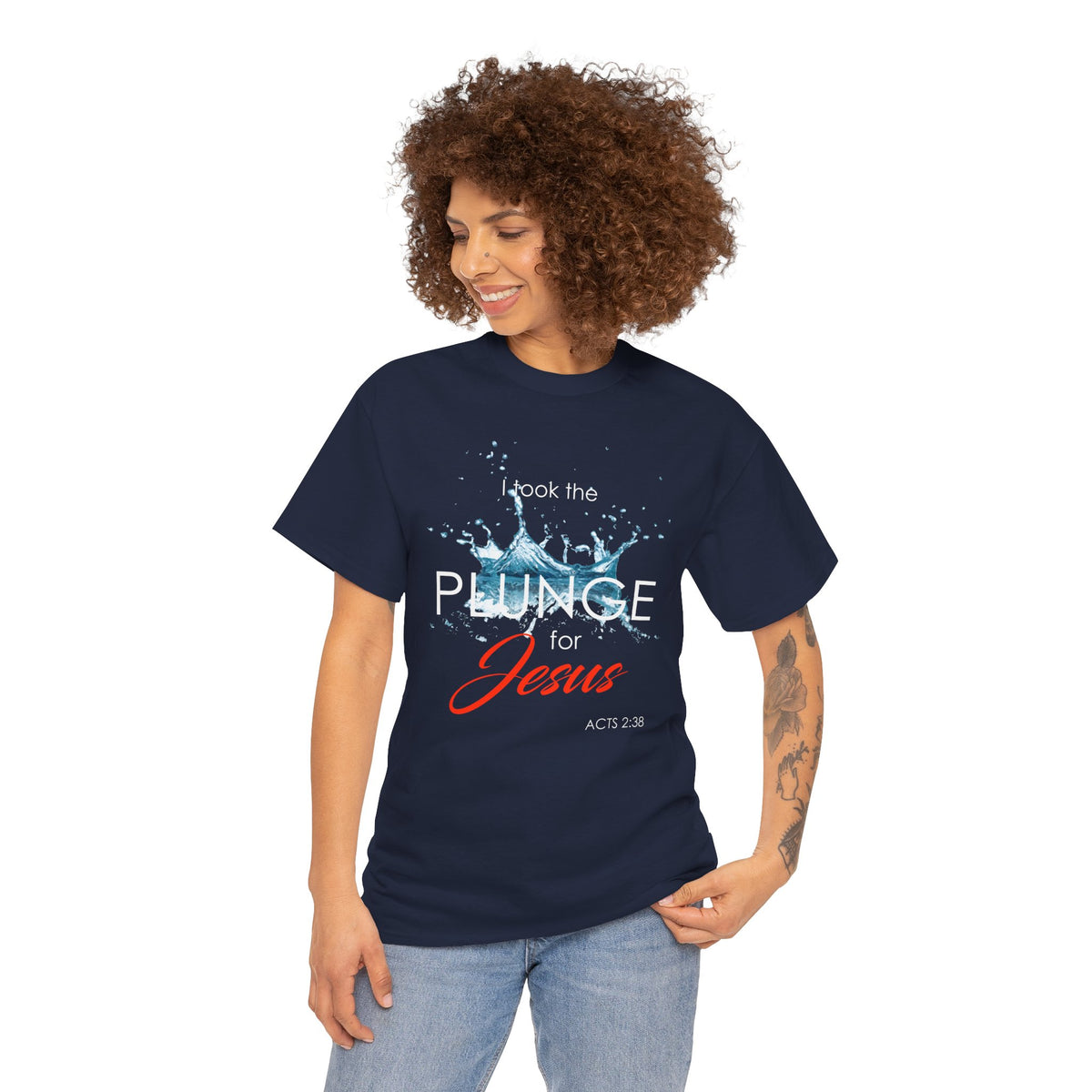 Plunge for Jesus Unisex Heavy Cotton Tee - Faith-Inspired Graphic Shirt
