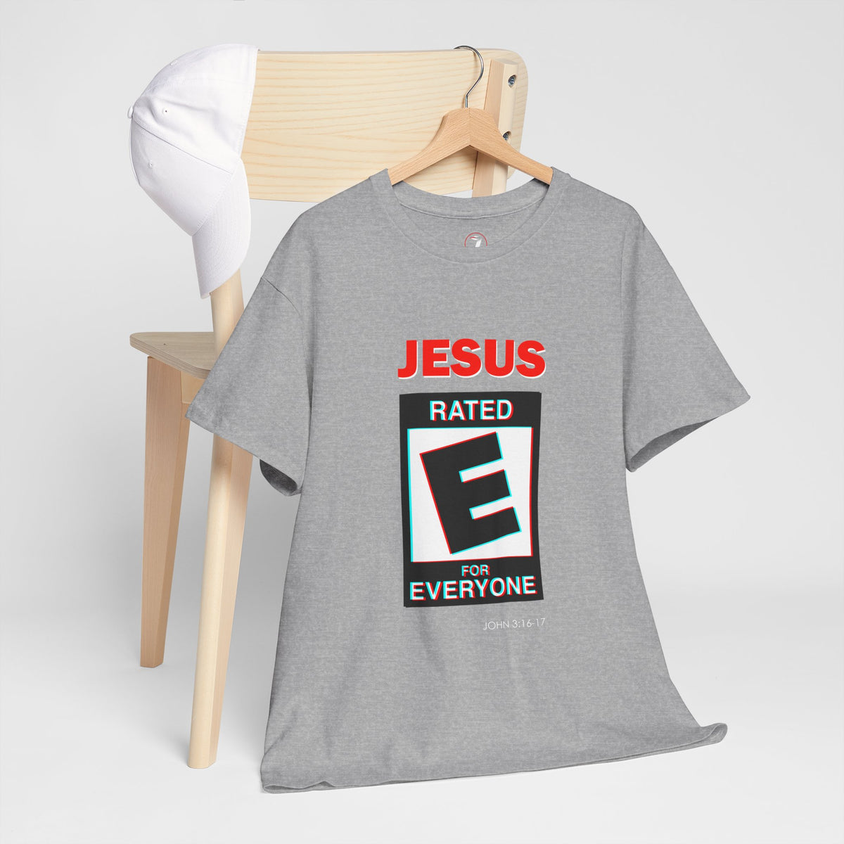 Jesus Rated E Unisex Heavy Cotton Tee Christian T-Shirt