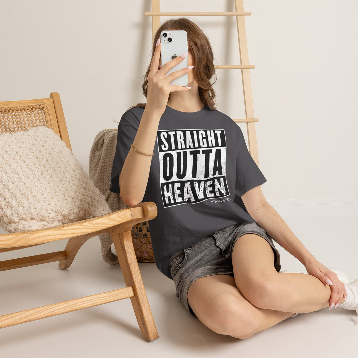 Straight Outta Heaven Unisex Inspirational Graphic T-Shirt