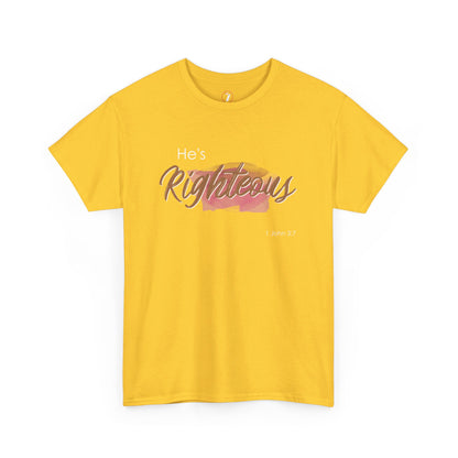 He's Righteous Unisex Heavy Cotton Tee