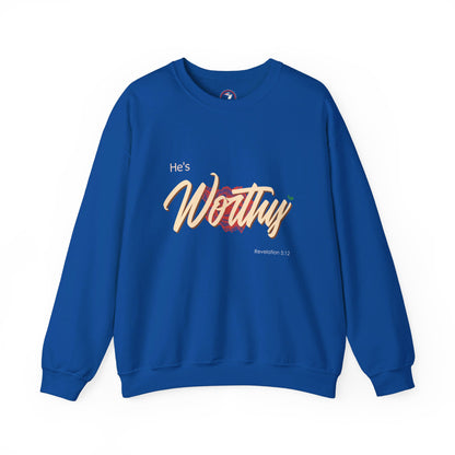 He's Worthy Unisex Heavy Blend™ Crewneck Sweatshirt