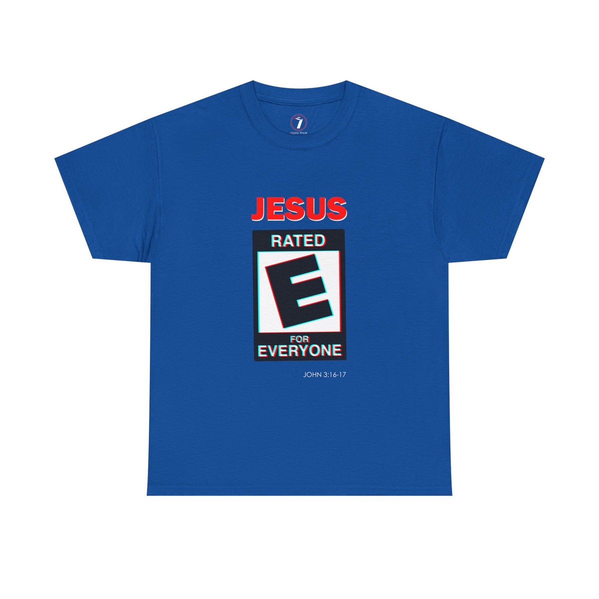 Jesus Rated E Unisex Heavy Cotton Tee Christian T-Shirt