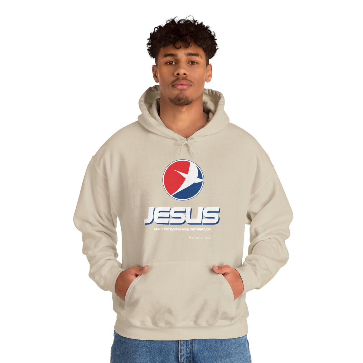 Jesus The Choice Logo Hoodie — Unisex Faith Pullover Hoodie