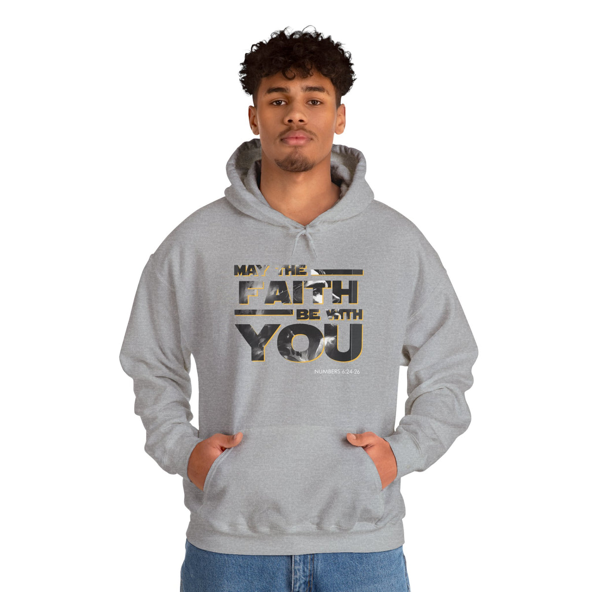"May the Faith Be With You" Inspirational Pullover Hoodie