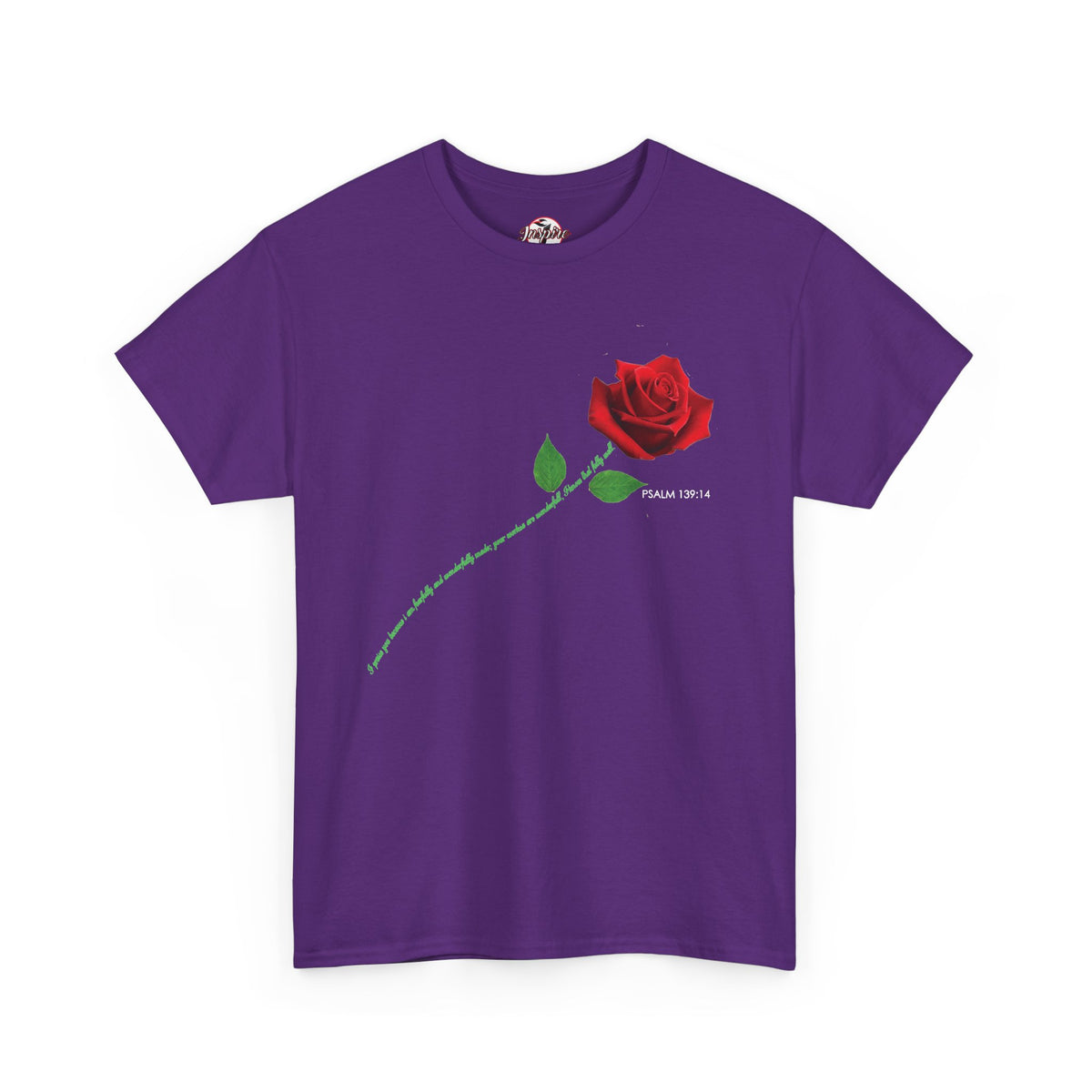 "Fearfully and Wonderfully Made" Rose Affirmative Graphic T-Shirt