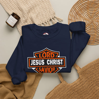"Jesus Christ Lord and Savior" Motivational Crewneck Sweatshirt