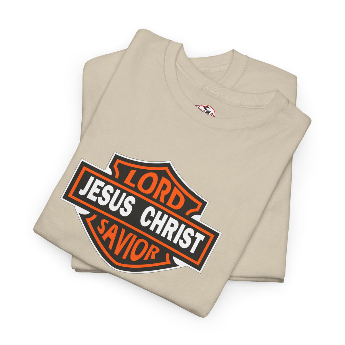"Jesus Christ Lord and Savior" Motivational Crewneck Graphic T‑Shirt