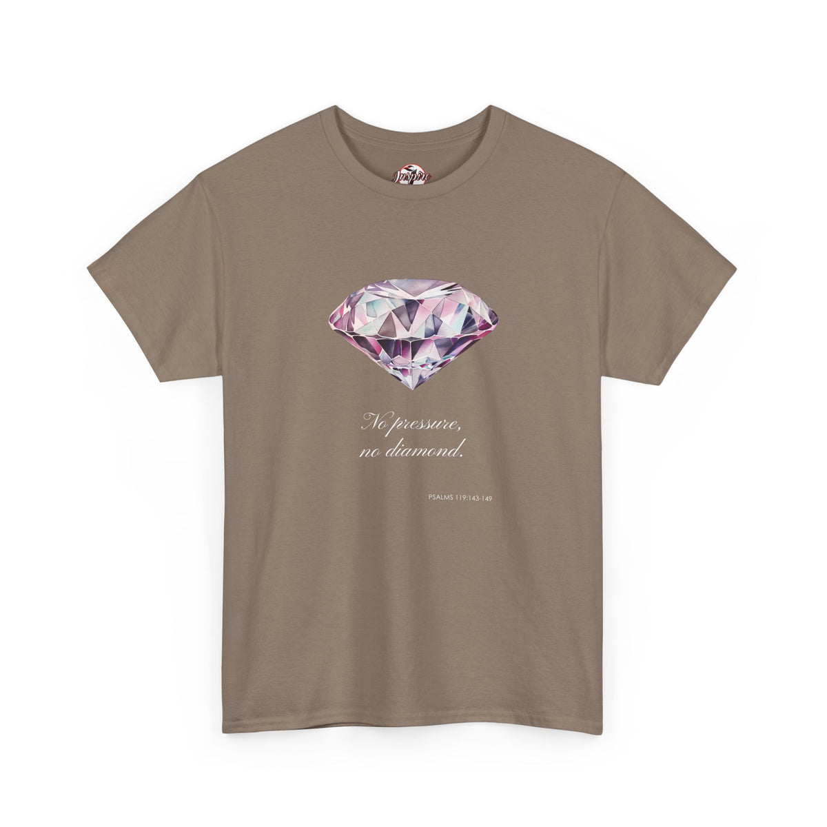 "No Pressure, No Diamond" Women's Inspirational Graphic T-Shirt