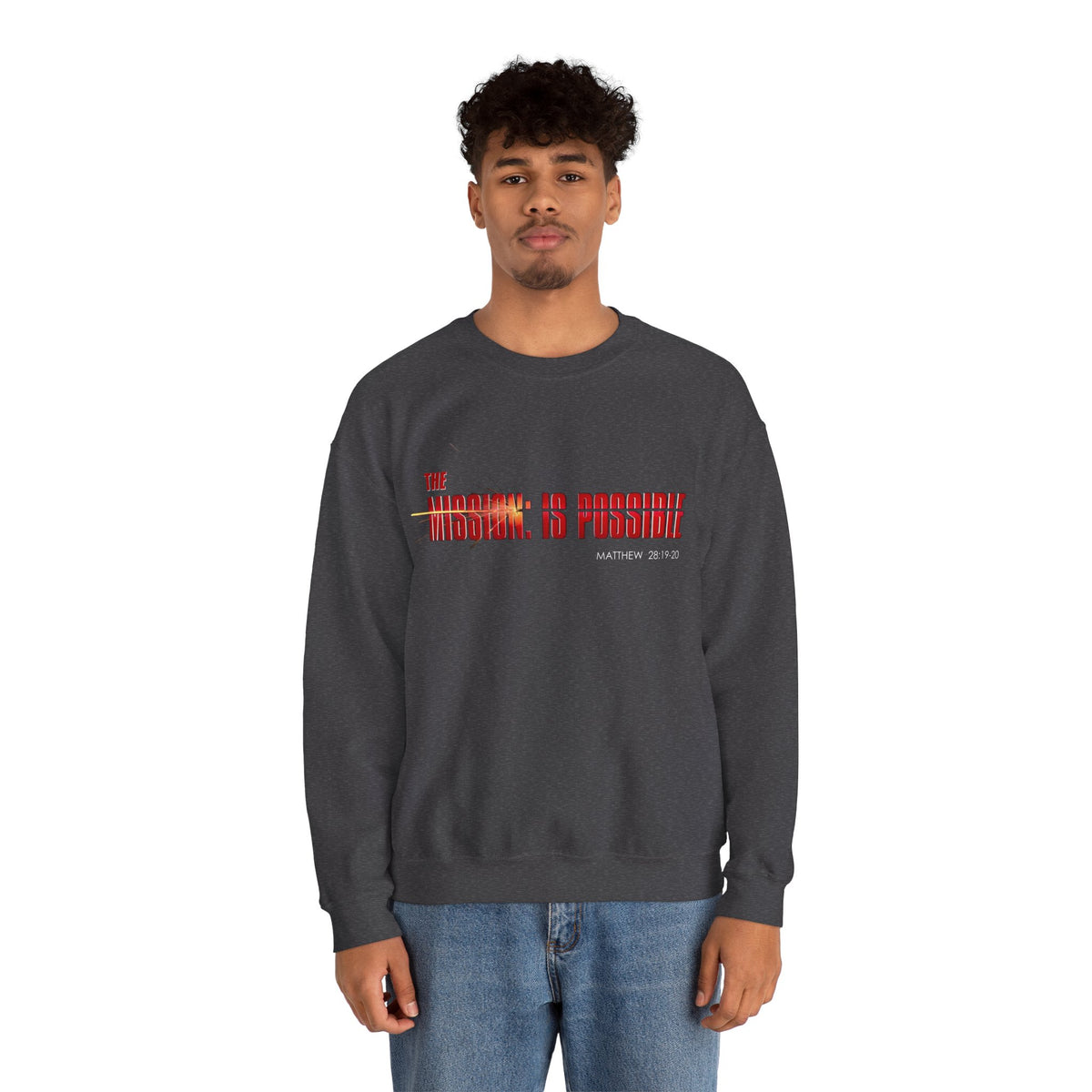 "The Mission is Possible" Motivational Crewneck Sweatshirt