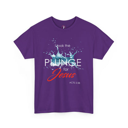 Plunge for Jesus Unisex Heavy Cotton Tee - Faith-Inspired Graphic Shirt