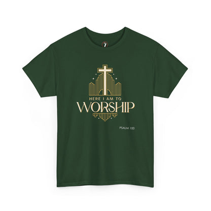 Here I am to Worship Unisex Heavy Cotton Tee