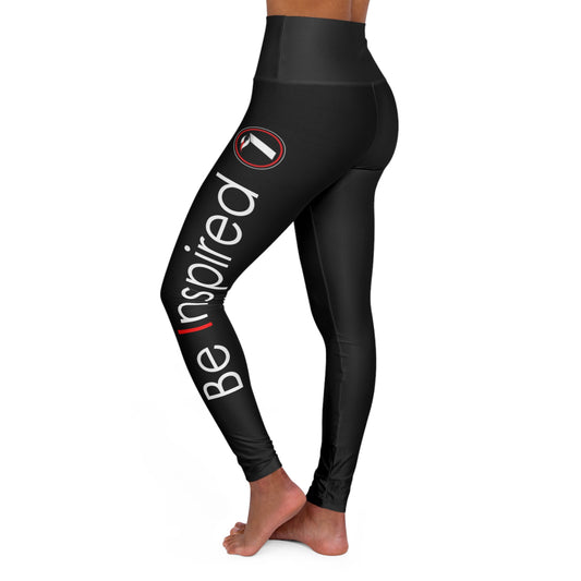 Inspire Wear High Waisted Yoga Leggings (Black) (AOP)